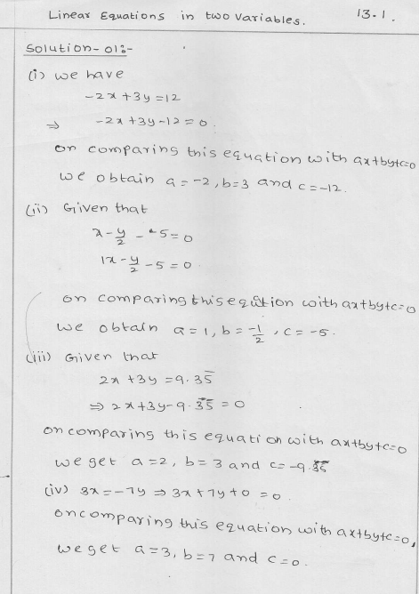 RD Sharma Solutions for Class 9 Chapter 13 Linear Equations in Two ...